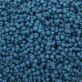 Close-up of 3mm matte blue baked lacquer seed beads for DIY jewelry making - 3mm 450g Approx. 15000pcs / Dark Grey Blue