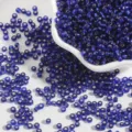 Cobalt blue silver-lined glass seed beads for DIY jewelry making and embroidery - 2mm 15g (Approx 1000 Pcs) / Sapphire Blue