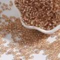 Champagne silver-lined glass seed beads for DIY jewelry making and embroidery crafts - 2mm 15g (Approx 1000 Pcs) / Champagne