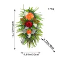 Dimensions détaillées de la couronne de fleurs artificielles léopard d'automne - Guirlande à Imprimé Léopard (K1-11)