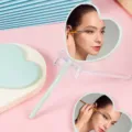 Pastel green heart-shaped lollipop makeup mirror, portable handheld vanity mirror - Heart Mirror / 8*16cm / Green
