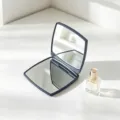 Portable double-sided square makeup mirror in sleek minimalist matte black finish. - 7x7 Square Flip Mirror / Black