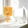 Cute cartoon bear handheld square makeup mirror portable vanity mirror for travel - Yellow Little Lion