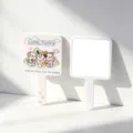 Miroir à main carré mignon avec illustration de chiot fidèle pour maquillage portable - Blanc 3 Souris