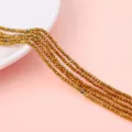Faceted gold plated glass beads for DIY jewelry making, handmade crafts and accessories - Bronze Style (BBD222) / 2mm (Approx. 185 Pieces) / Bronze