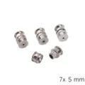 Silver screw capsule necklace connector for DIY handmade jewelry, size 7x 5 mm - Type C Gear (7x5mm) / 5 Pcs/Pack (Aperture 0.5mm) / White K Gold