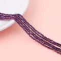 Perle piatte di vetro sfaccettate viola cangianti per creazione gioielli fai da te - Viola