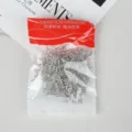 Silver plated earring hooks for DIY jewelry making in professional transparent packaging - French Ear Hook Style (FRB011) / 15x20mm (200 Pieces/Pack) / White K