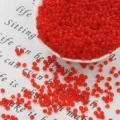 Perles de rocaille rouges givrées pour la création de bijoux DIY faits à la main. - 3mm / 20g (Env 700pcs) / Rouge