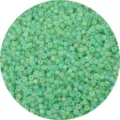 Small frosted light green iridescent seed beads for DIY jewelry making crafts - Grass Green
