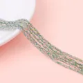 Perline di vetro sfaccettate iridescenti per creazione di gioielli fai da te - Rosa Rosso Verde