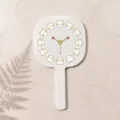 Miroir de maquillage portatif avec un joli motif d'horloge chat de dessin animé - Horloge Chat