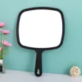 Professional large handheld makeup mirror with black frame and ergonomic hanging hole handle - Paper Box / 23*32.5cm / Black