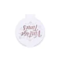 Compact portable folding mirror with Vintage Times floral print on white cover - Flip Mirror / 7.0x6.5 size / White