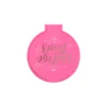 Cute portable pink foldable pocket mirror with decorative gold vintage times lettering - Folding Mirror / 7.0x6.5 size / Rose Red