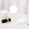 Minimalist white handheld makeup mirror with portable circular design for daily cosmetic use - 7.5*13cm Round Mirror / White