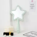 Creative star-shaped hand mirror with mint green handle and hanging hole for makeup - 14.5*24.5cm Star Handheld Mirror / Light Green
