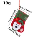 Festive small Christmas stocking gift bag with white bear and snowflake decoration - Bear Style (M3-4)