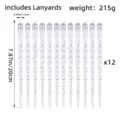 Pack de 12 adornos de carámbanos espirales transparentes para decoración de Navidad - Tipo A Grande (W1-37) / 12 Unidades/Pack (20cm)