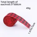 Cinta de cuadros rojos y negros de 5 cm para manualidades y regalos de Navidad 5 m - Rollo de 5 Metros / 5cm de Ancho / Cuadros rojos y negros