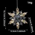 Sequin acrylic snowflake Christmas ornament, 10.7cm height, for holiday tree decoration - Snowflake Sequin Type B