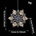 Golden sequin transparent acrylic snowflake Christmas hanging ornament, 12cm diameter - Snowflake Sequin Type C