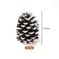 Large natural pinecone with artificial snow decor, dimensions 7-9cm and weight 23.5g - Height 7-9cm (Snow) / Flocked American Pine Cones 7-9cm