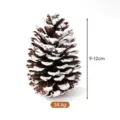 Natural snowy pinecone Christmas decoration DIY craft accessory 9-12cm 34.6g weight - Height 9-12cm (Snow) / Flocked American Pine Cones 9-12cm