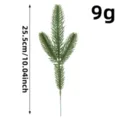 Artificial three-pronged pine needle branch for Christmas decor, 25.5cm height, 9g weight - Three-Prong Pine Needle Style / Green Branch