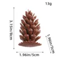Brown plastic pinecone Christmas decoration ornament with 8cm height and 13g weight - American Pine (A2-32)