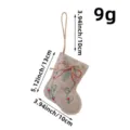 Petit ornement de bas de Noël en toile de jute avec nœud et dimensions de 13 cm. - Style Chaussette de Noël