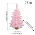 Roze geflokte kerstboom met sneeuweffect, afmetingen 60cm en gewichtsspecificaties - 60cm Sakura Boom (Jute Basis)