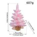 Kunstmatige roze besneeuwde kerstboom met afmetingen van 50 cm hoog en 30 cm breed. - 45CM Kersenbloesemboom (Jute Basis)