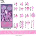 30-teiliges rosa Weihnachtsdeko-Set mit verschiedenen Süßigkeiten- und Kugelformen Baum - 30 Stück/Packung / Magenta