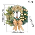 Ghirlanda natalizia fatta a mano con decorazioni dorate e lanterna, 40cm - Stile Decorazione Lanterna Oro (Ghirlanda J1-27)