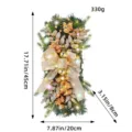 LED glowing Christmas stair swag wreath with dimensions 45x20x8cm and 330g weight - 45cm / Gold (Multi-Color Light)