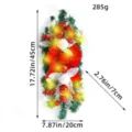 Couronne de Noël LED avec nœud rouge et baies pour décoration porte d'entrée, 45cm - Rouge sans Pomme de Pin (Lumière Chaude)