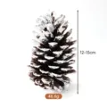 Large natural pine cone with white snow effect for Christmas DIY wreath crafts 12-15cm - Height 12-15cm (Snow) / Flocked American Pine Cones 12-15cm