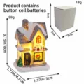 Christmas miniature resin cafe house with dimensions and packaging info 18g 59g - Colorful Glowing House Style B (T2-50)