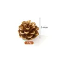 Golden natural pinecone Christmas decoration DIY craft accessory, 3-4cm and 7.9g - 3-4cm / Gold