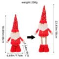 Telescopische kerstmanpop voor kerst die de verstelbare hoogte en maten toont - C2-6 Rode Hoed Rode Voeten Telescopische Kerstman