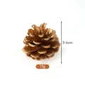Decorative gold-painted natural pinecone, 5-6cm size, 17g weight variant - 5-6cm / Gold