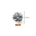 Silver natural pine cone for Christmas DIY crafts, 2-3cm height and 4.7g weight decoration - 2-3cm / Silver