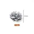 Natural silver-painted pinecone for Christmas DIY wreath decor, 3-4cm size and 9.4g weight - 3-4cm / Silver