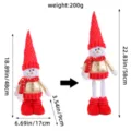 Retractable Christmas snowman plush doll with gold sequins for holiday decor - Red Hat Red Feet Telescopic Snowman (C2-7)
