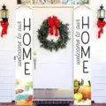 Decorative welcome to our home banners with beach and harvest prints for front door - 30x180cm