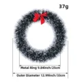 Couronne de Noël festive en guirlande verte et blanche avec nœud rouge et dimensions - EE3-2 Guirlande verte / 25cm