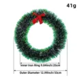Couronne de Noël en guirlande verte avec nœud rouge, diamètre extérieur de 33 cm - EE3-1 Guirlande blanche / 25cm