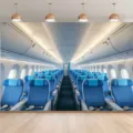 Sfondo fotografico professionale cabina aereo per eventi a tema aeronautico e riprese - 95x75cm