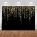Sfondo fotografico di lusso glitter nero e oro per decorazioni di feste di compleanno - Tema Dorato (SBJ-007)